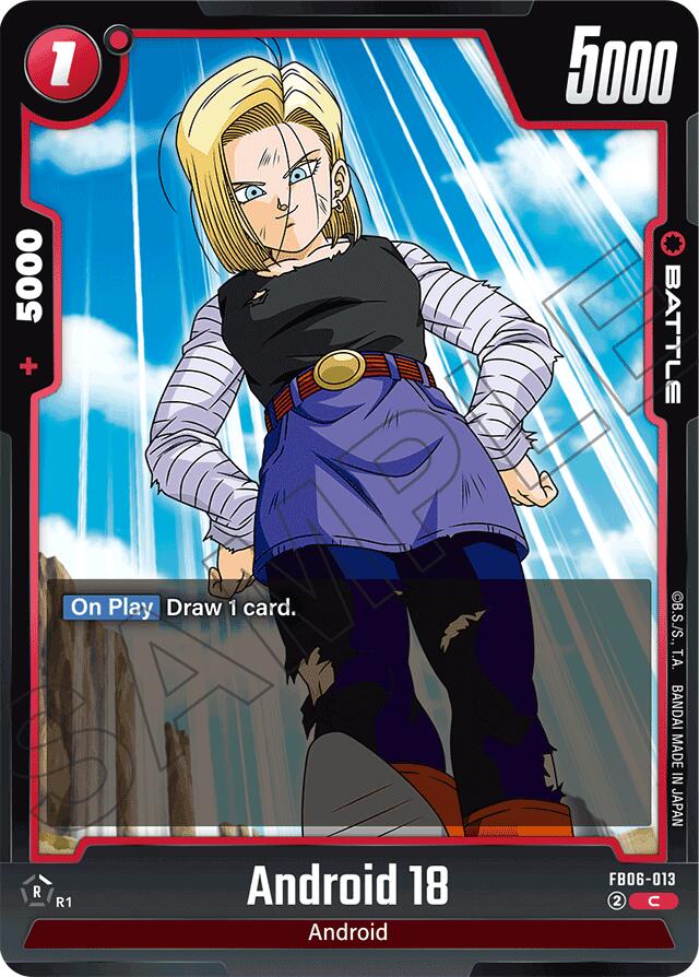 Android 18 (FB06-013) [Rivals Clash] | Cards and Coasters CA