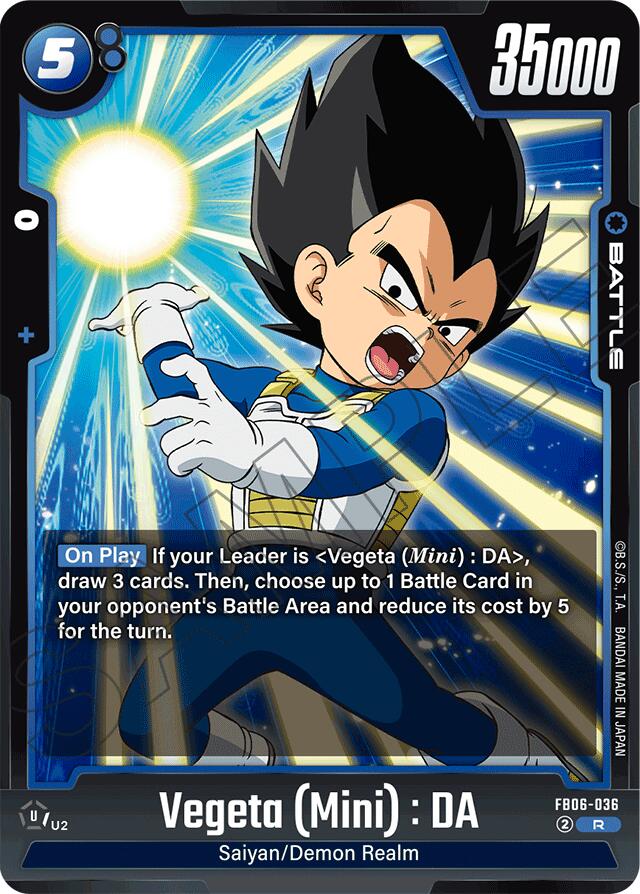 Vegeta (Mini) : DA - FB06-036 [Rivals Clash] | Cards and Coasters CA