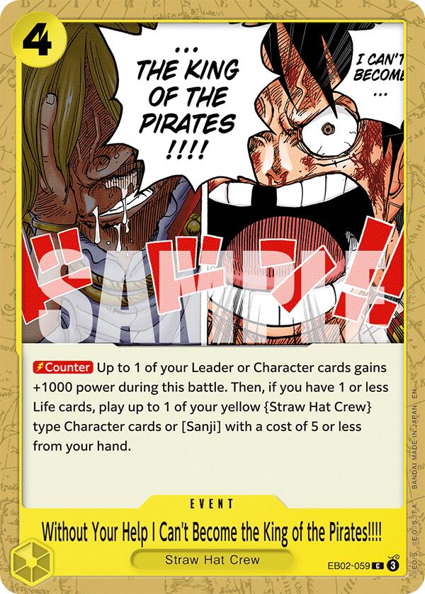 Without Your Help I Can't Become the King of the Pirates!!!! [Extra Booster: Anime 25th Collection] | Cards and Coasters CA