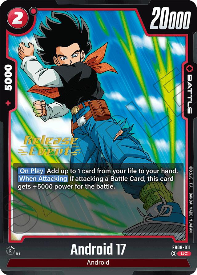 Android 17 (FB06-011) [Rivals Clash Release Event Cards] | Cards and Coasters CA