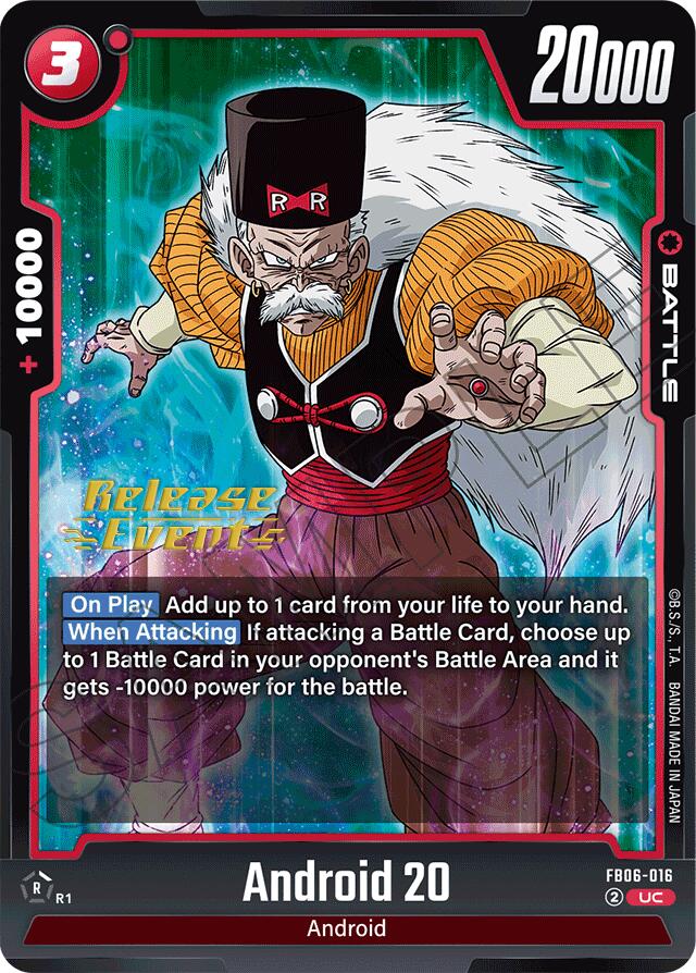 Android 20 [Rivals Clash Release Event Cards] | Cards and Coasters CA