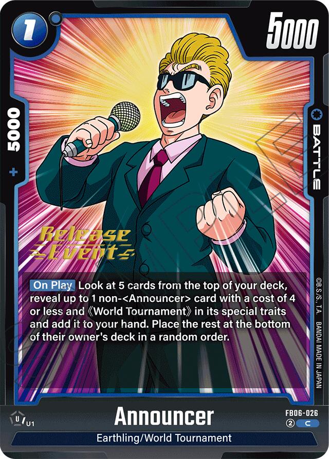 Announcer [Rivals Clash Release Event Cards] | Cards and Coasters CA