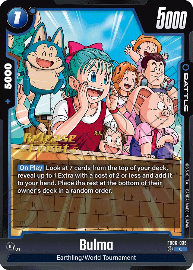Bulma [Rivals Clash Release Event Cards] | Cards and Coasters CA