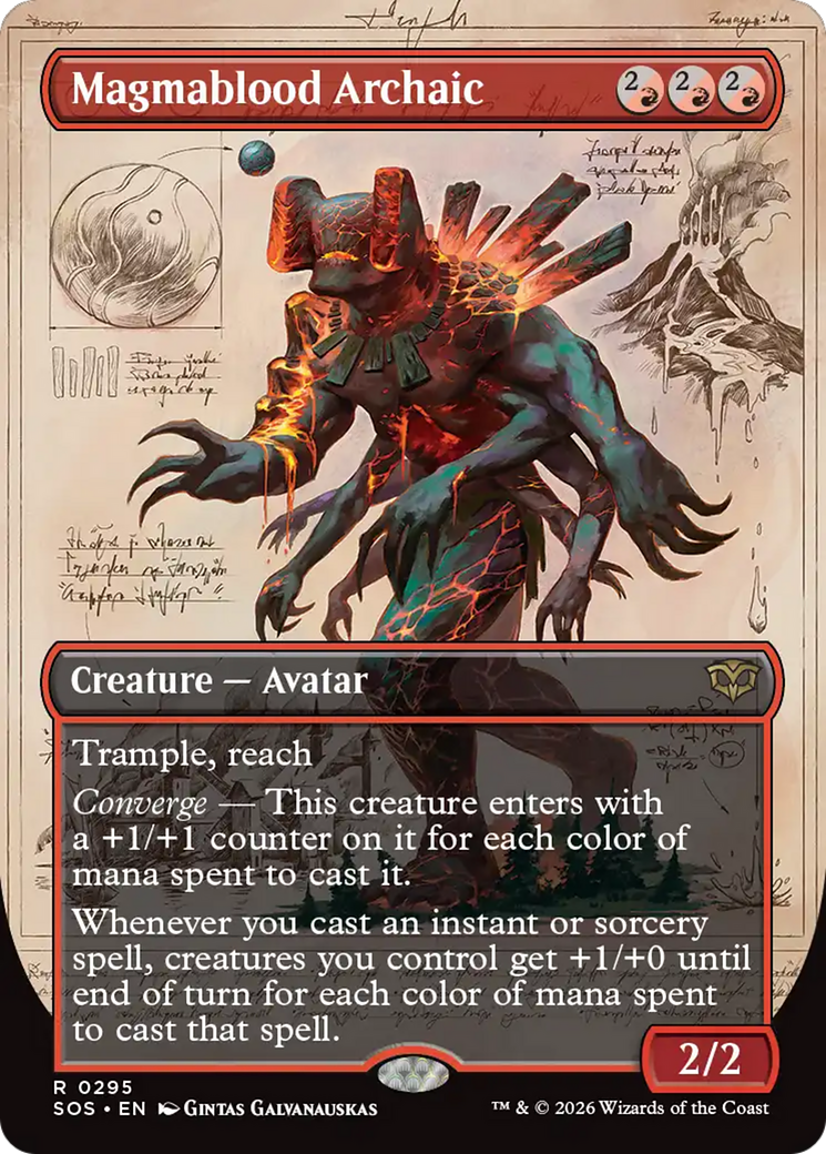 Magmablood Archaic (Borderless) [Secrets of Strixhaven] | Cards and Coasters CA