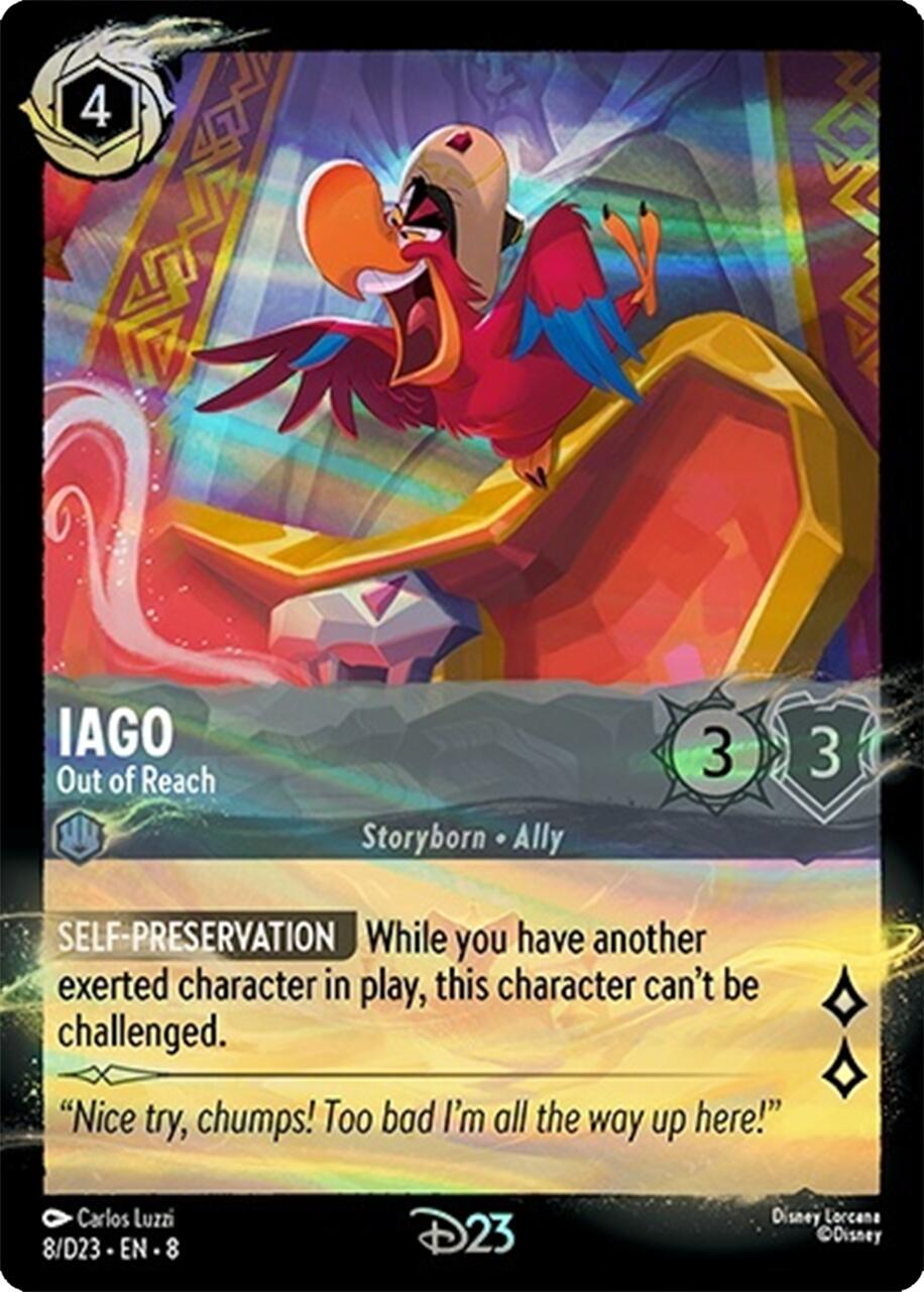 Iago - Out of Reach (8) [Promo Cards] | Cards and Coasters CA