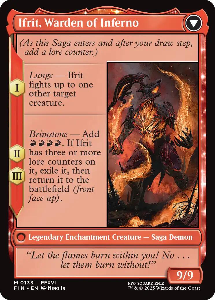 Clive, Ifrit's Dominant // Ifrit, Warden of Inferno [FINAL FANTASY] | Cards and Coasters CA
