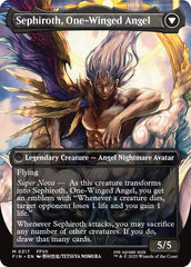 Sephiroth, Fabled SOLDIER // Sephiroth, One-Winged Angel (Borderless) (0317) [FINAL FANTASY] | Cards and Coasters CA