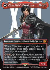 Clive, Ifrit's Dominant // Ifrit, Warden of Inferno (Borderless) (0385) [FINAL FANTASY] | Cards and Coasters CA