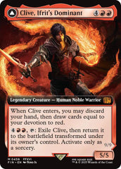 Clive, Ifrit's Dominant // Ifrit, Warden of Inferno (Extended Art) [FINAL FANTASY] | Cards and Coasters CA