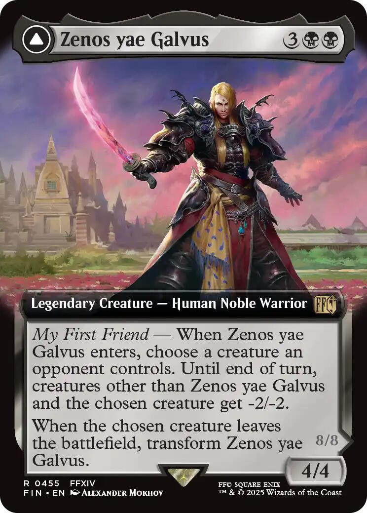 Zenos yae Galvus // Shinryu, Transcendent Rival (Extended Art) [FINAL FANTASY] | Cards and Coasters CA