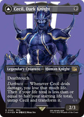 Cecil, Dark Knight // Cecil, Redeemed Paladin (Borderless) (Surge Foil) [FINAL FANTASY] | Cards and Coasters CA