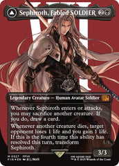 Sephiroth, Fabled SOLDIER // Sephiroth, One-Winged Angel (Borderless) (Surge Foil) [FINAL FANTASY] | Cards and Coasters CA