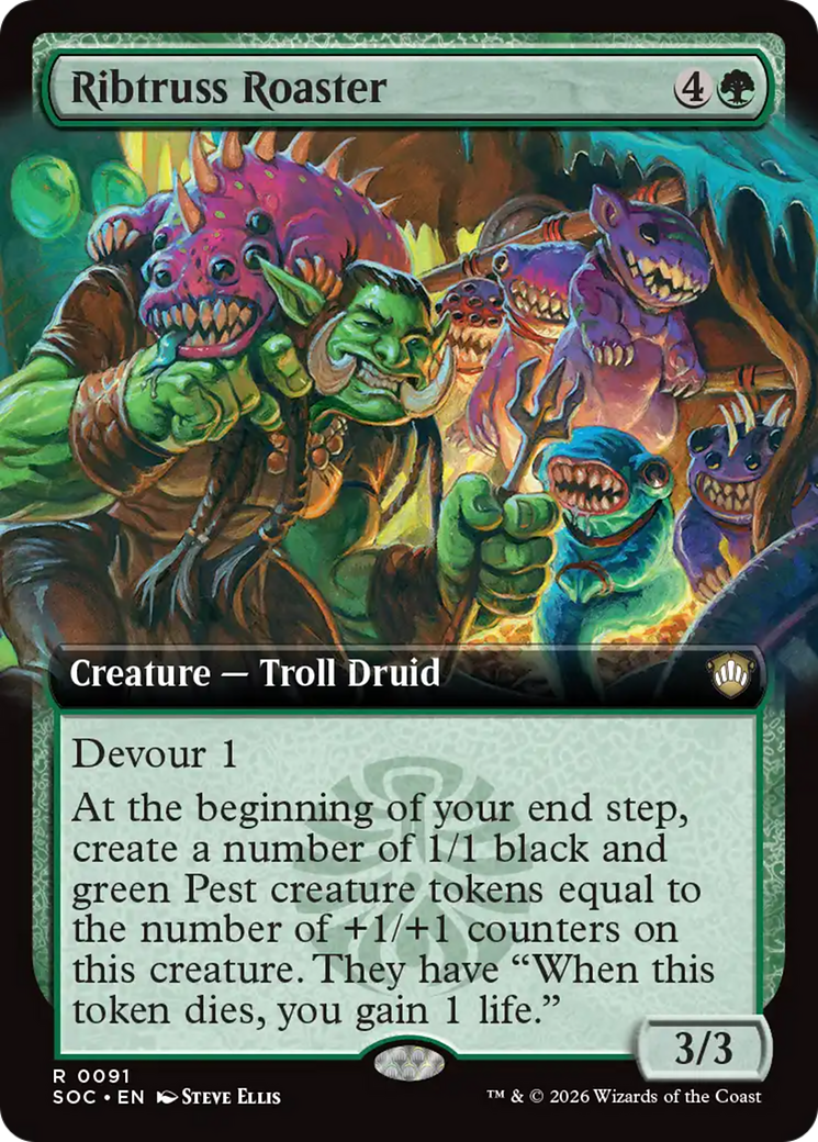 Ribtruss Roaster (Extended Art) [Secrets of Strixhaven Commander] | Cards and Coasters CA