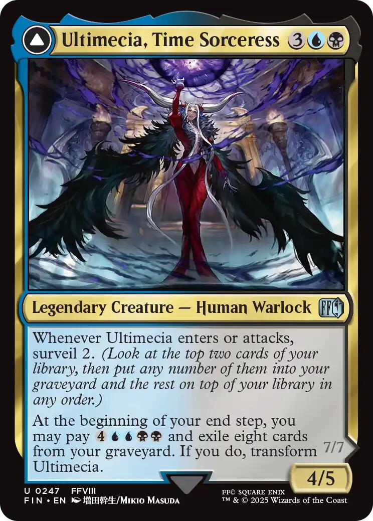 Ultimecia, Time Sorceress // Ultimecia, Omnipotent [FINAL FANTASY] | Cards and Coasters CA