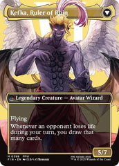 Kefka, Court Mage // Kefka, Ruler of Ruin (Borderless) (0398) [FINAL FANTASY] | Cards and Coasters CA