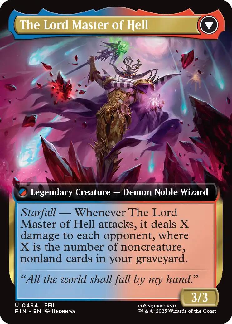 The Emperor of Palamecia // The Lord Master of Hell (Extended Art) [FINAL FANTASY] | Cards and Coasters CA