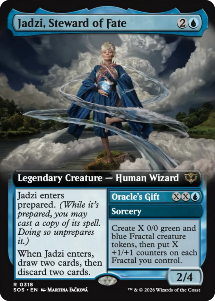 Jadzi, Steward of Fate (Extended Art) [Secrets of Strixhaven] | Cards and Coasters CA