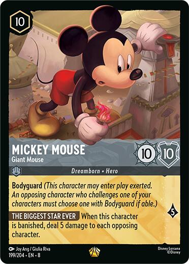 Mickey Mouse - Giant Mouse (199/204) [Reign of Jafar] | Cards and Coasters CA