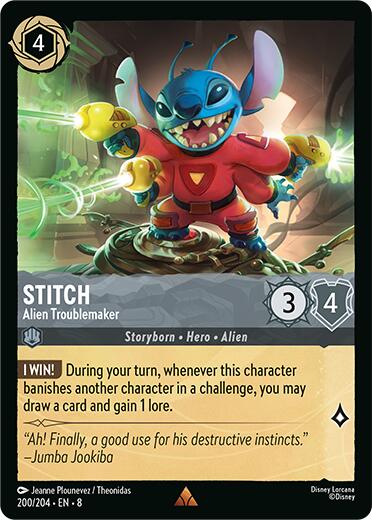Stitch - Alien Troublemaker (200/204) [Reign of Jafar] | Cards and Coasters CA