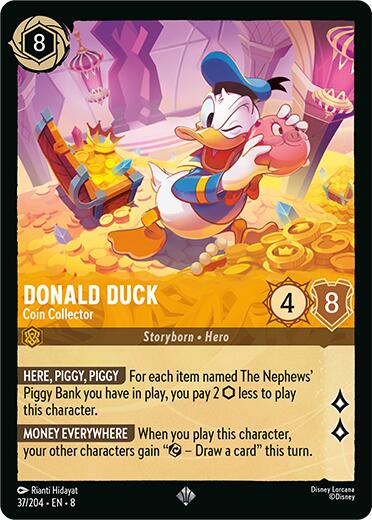 Donald Duck - Coin Collector (37/204) [Reign of Jafar] | Cards and Coasters CA