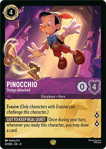 Pinocchio - Strings Attached (61/204) [Reign of Jafar] | Cards and Coasters CA
