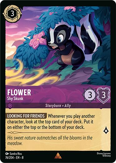 Flower - Shy Skunk (76/204) [Reign of Jafar] | Cards and Coasters CA