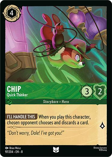 Chip - Quick Thinker (97/204) [Reign of Jafar] | Cards and Coasters CA