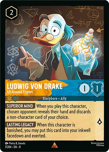 Ludwig Von Drake - All-Around Expert (7/204) [Reign of Jafar] | Cards and Coasters CA