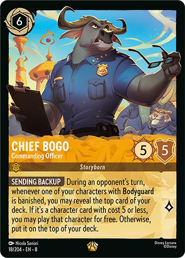Chief Bogo - Commanding Officer (18/204) [Reign of Jafar] | Cards and Coasters CA