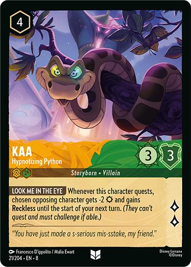 Kaa - Hypnotizing Python (21/204) [Reign of Jafar] | Cards and Coasters CA
