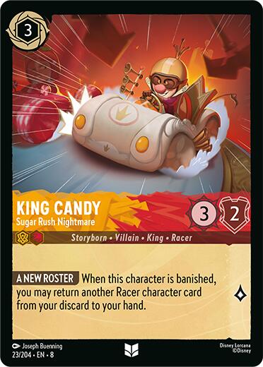 King Candy - Sugar Rush Nightmare (23/204) [Reign of Jafar] | Cards and Coasters CA