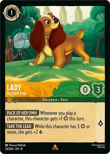 Lady - Decisive Dog (33/204) [Reign of Jafar] | Cards and Coasters CA