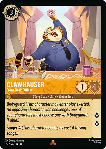 Clawhauser - Front Desk Officer (35/204) [Reign of Jafar] | Cards and Coasters CA