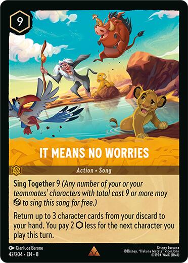 It Means No Worries (42/204) [Reign of Jafar] | Cards and Coasters CA