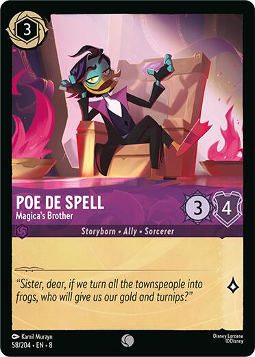 Poe De Spell - Magica's Brother (58/204) [Reign of Jafar] | Cards and Coasters CA