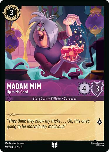 Madam Mim - Up to No Good (59/204) [Reign of Jafar] | Cards and Coasters CA
