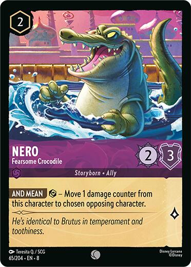 Nero - Fearsome Crocodile (65/204) [Reign of Jafar] | Cards and Coasters CA