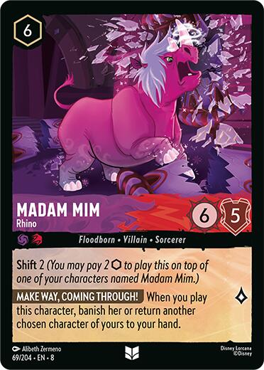Madam Mim - Rhino (69/204) [Reign of Jafar] | Cards and Coasters CA