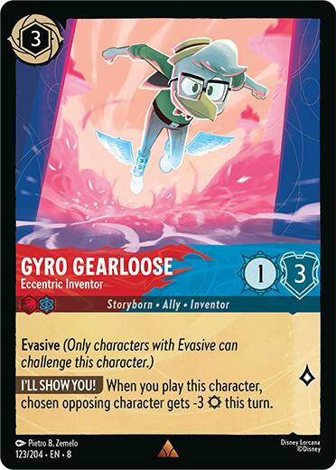 Gyro Gearloose - Eccentric Inventor (123/204) [Reign of Jafar] | Cards and Coasters CA