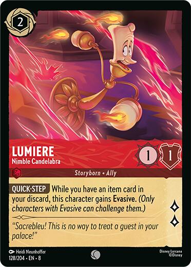 Lumiere - Nimble Candelabra (128/204) [Reign of Jafar] | Cards and Coasters CA
