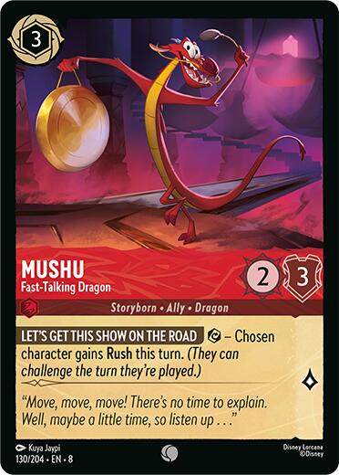 Mushu - Fast-Talking Dragon (130/204) [Reign of Jafar] | Cards and Coasters CA