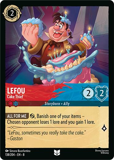 LeFou - Cake Thief (138/204) [Reign of Jafar] | Cards and Coasters CA