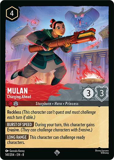 Mulan - Charging Ahead (141/204) [Reign of Jafar] | Cards and Coasters CA