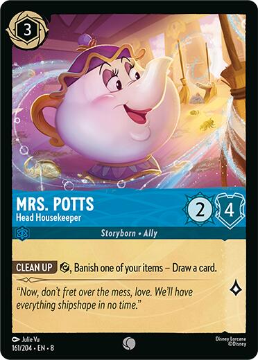 Mrs.Potts - Head Housekeeper (161/204) [Reign of Jafar] | Cards and Coasters CA