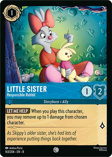 Little Sister - Responsible Rabbit (163/204) [Reign of Jafar] | Cards and Coasters CA