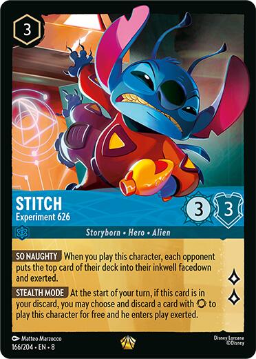 Stitch - Experiment 626 (166/204) [Reign of Jafar] | Cards and Coasters CA