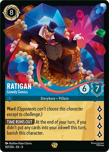 Ratigan - Greedy Genius (167/204) [Reign of Jafar] | Cards and Coasters CA