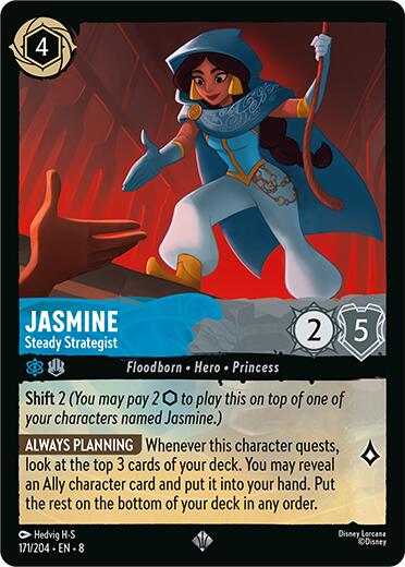 Jasmine - Steady Strategist (171/204) [Reign of Jafar] | Cards and Coasters CA