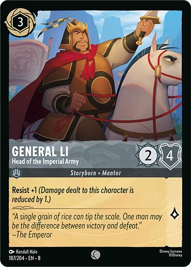 General Li - Head of the Imperial Army (187/204) [Reign of Jafar] | Cards and Coasters CA