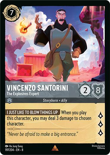 Vincenzo Santorini - The Explosives Expert (197/204) [Reign of Jafar] | Cards and Coasters CA
